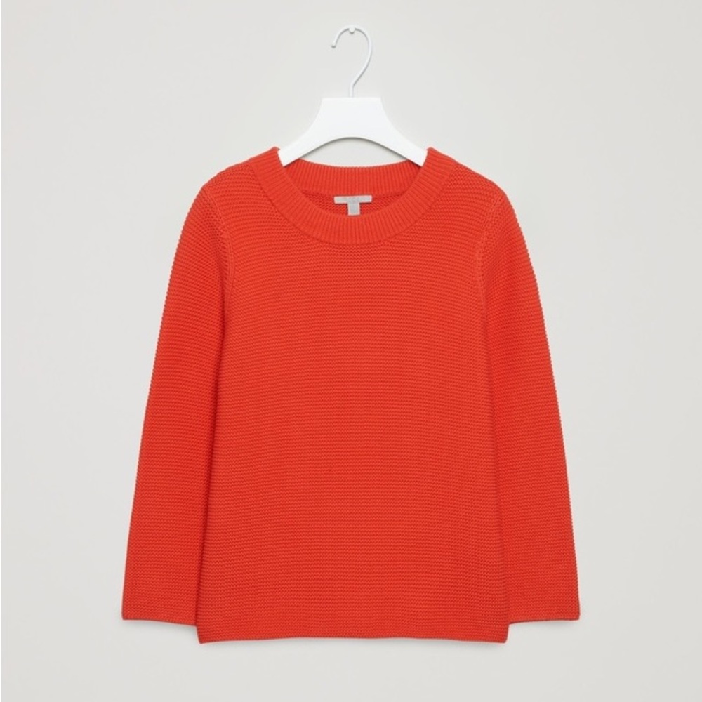 COS ¾ Sleeve Red Chunky Knit
